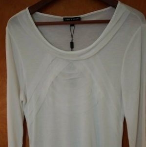 Cable and gauge Ivory White long sleeve top